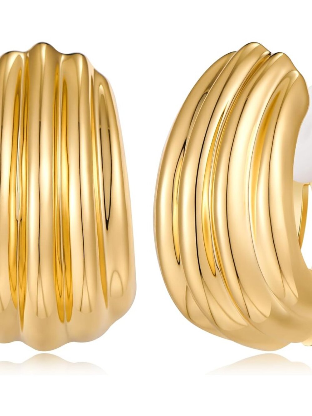 Chunky Clip On Earrings for Women Fashion Jewelry
